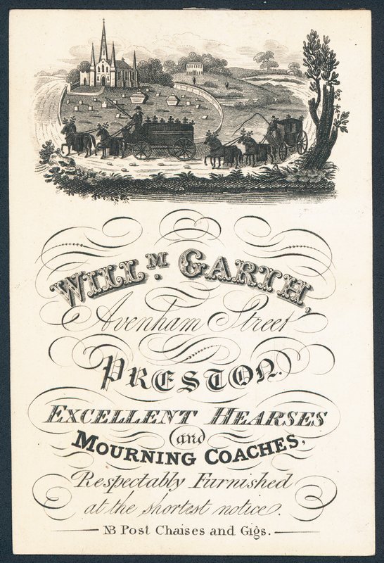 William Garth, leverancier van uitstekende lijkwagens en rouwkoetsen door English School