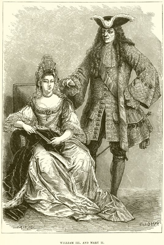 Willem III en Maria II door English School