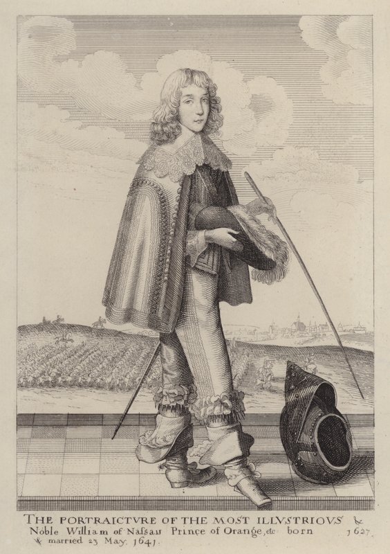Willem II van Oranje-Nassau, Prins van Oranje (ets) door English School