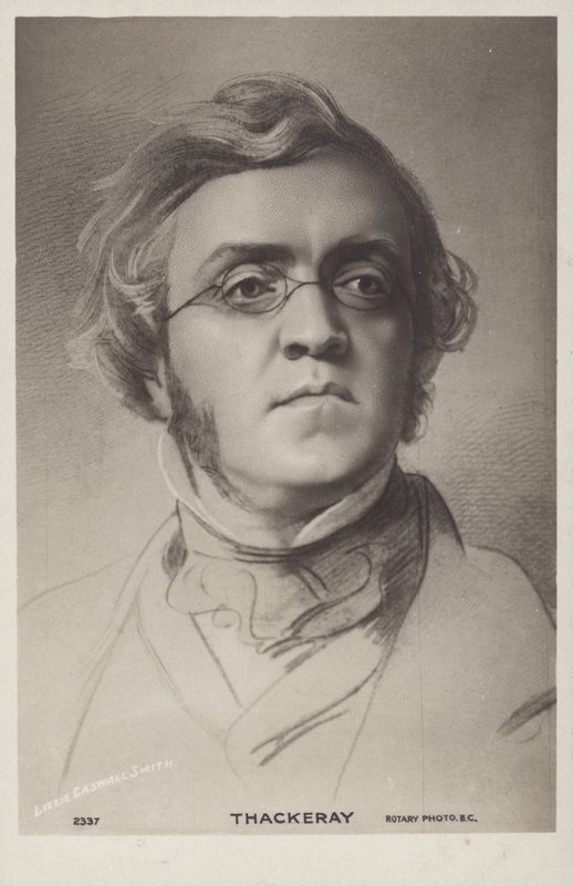 William Makepeace Thackeray (1811-1863), Engels romanschrijver (litho) door English School