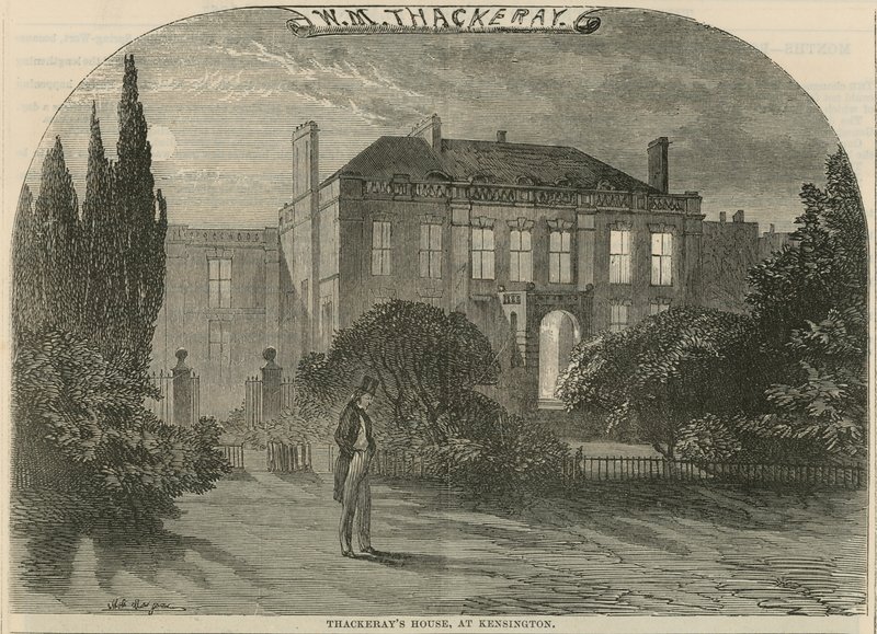 Huis van William Makepeace Thackeray in Kensington, Londen door English School