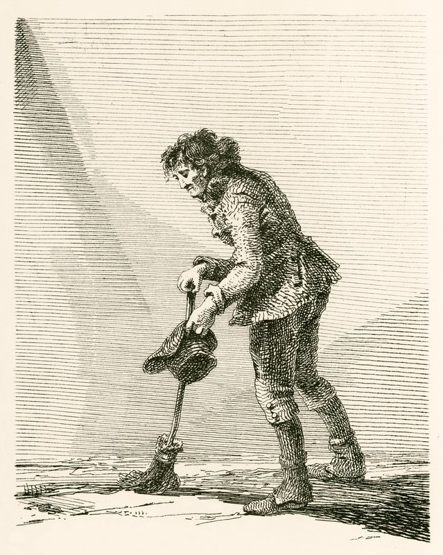 William Tomlins, een straatveger door English School