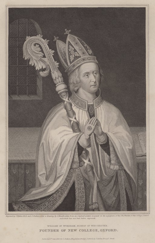 William van Wykeham, Bisschop van Winchester, oprichter van New College, Oxford door English School
