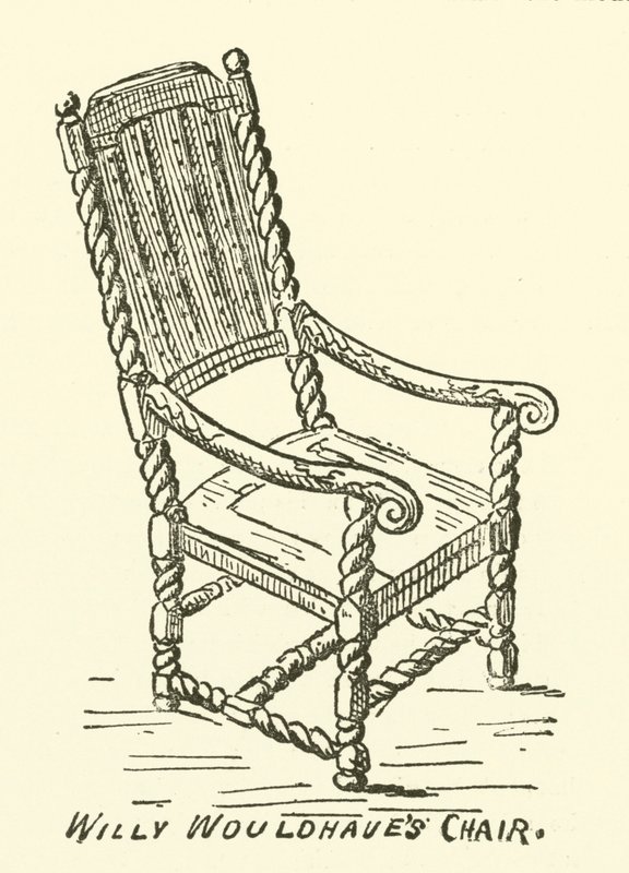 De stoel van Willy Wouldhave (gravure) door English School
