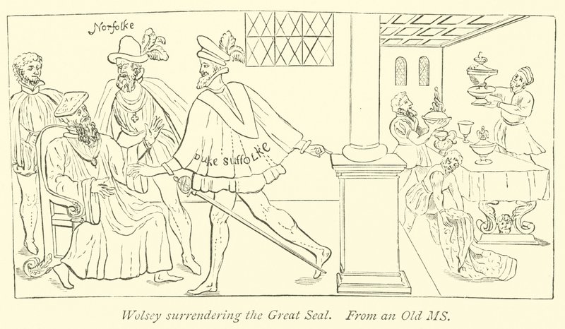Wolsey geeft het Grote Zegel over door English School