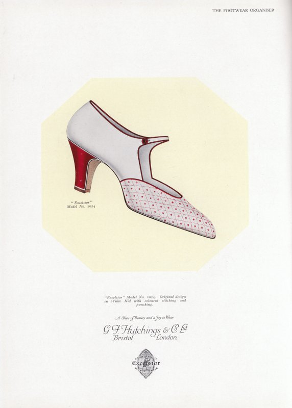 Advertentie voor damesschoenen, 1930s door English School