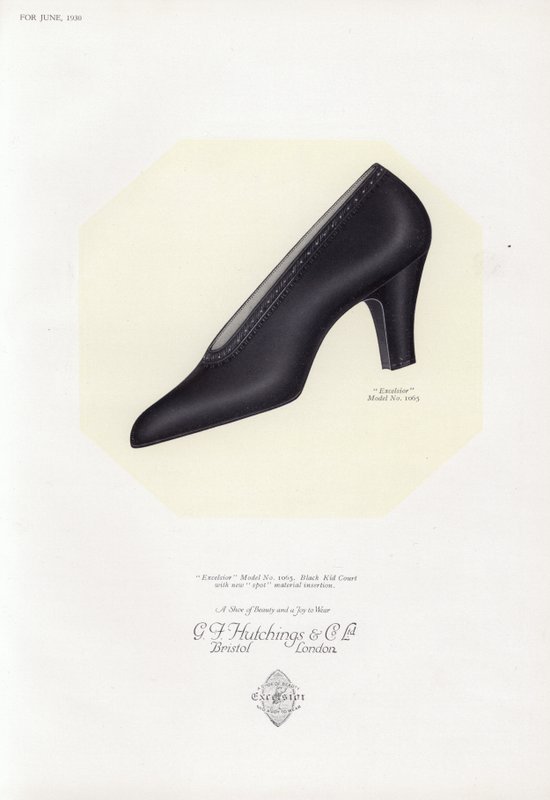 Advertentie voor damesschoenen, 1930s door English School