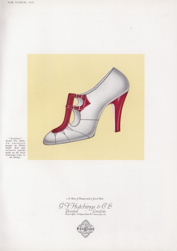 Advertentie voor damesschoenen, 1930s door English School