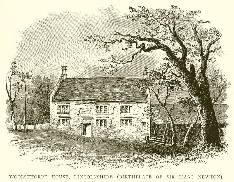 Woolsthorpe House, Lincolnshire (Geboorteplaats van Sir Isaac Newton) door English School