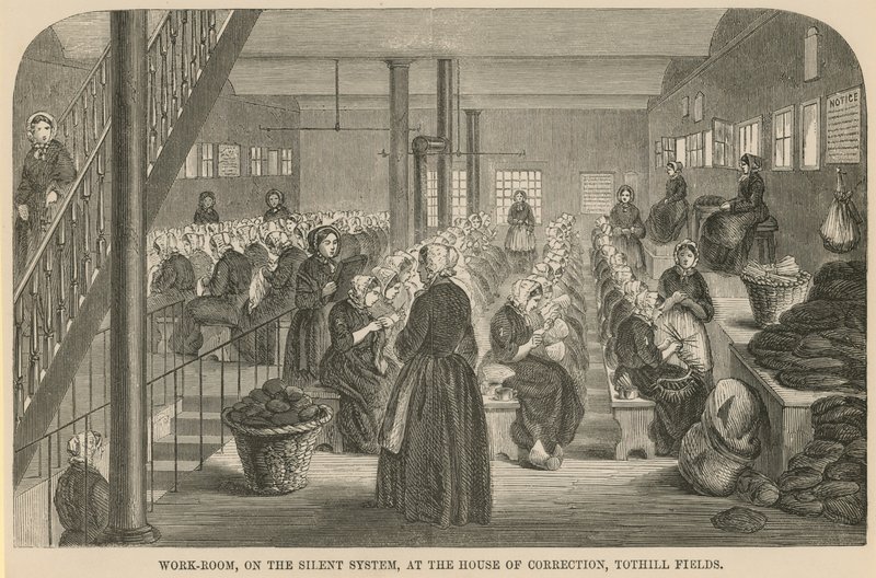 Werkruimte in het Tothill Fields House of Correction door English School