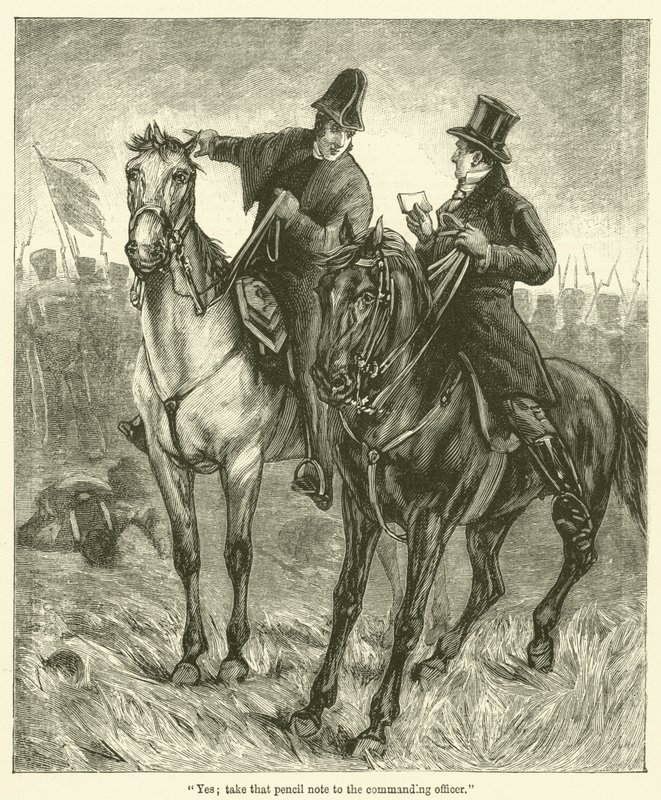 "Ja; breng dat potloodbriefje naar de bevelvoerende officier" door English School