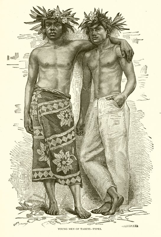 Jonge Mannen van Tahiti--Typen door English School