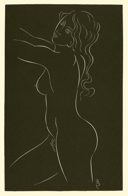 Vrouwelijk naakt door Eric Gill