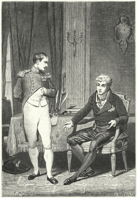 Discussie tussen Napoleon en Metternich in Dresden door Ernest Hillemacher