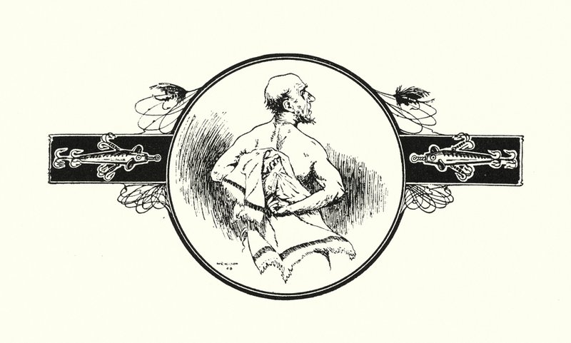 Visser die zijn rug droogt door Ernest Edward Briggs
