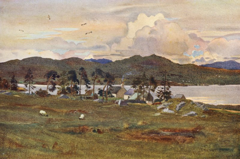 Lochinvar, met het huis van de boswachter door Ernest Edward Briggs