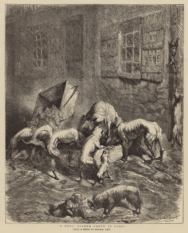 Een Honden Dinerfeest in Parijs door Ernest Henry Griset