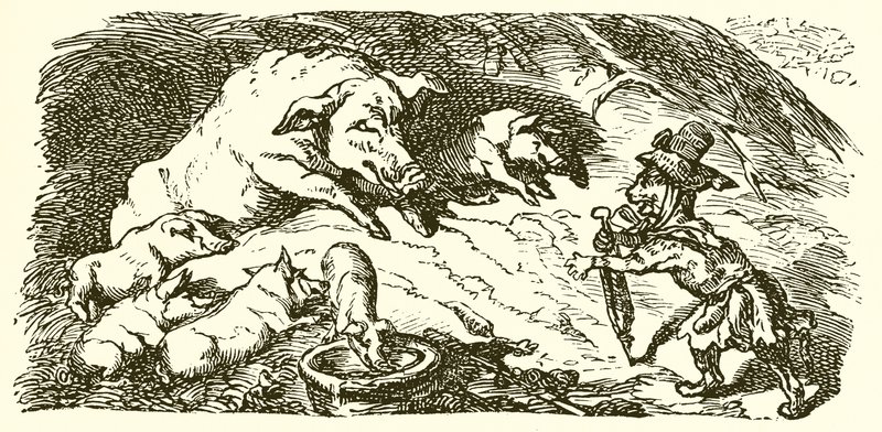 De adelaar, de kat en de zeug door Ernest Henry Griset