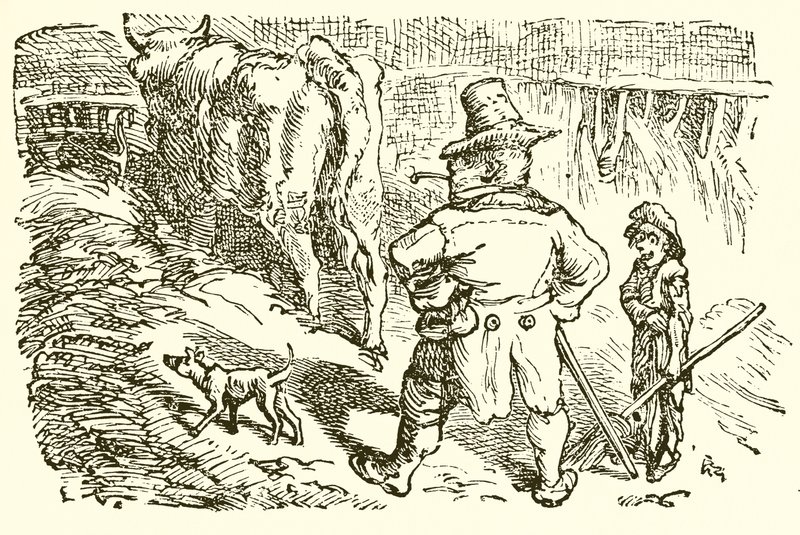 Het hert in de os-stal door Ernest Henry Griset