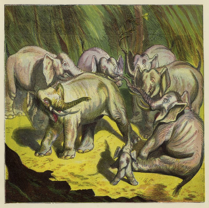 De olifant die zijn staart verloor door Ernest Henry Griset