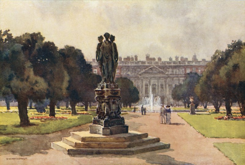 East Front vanaf het Lange Water door Ernest William Haslehust