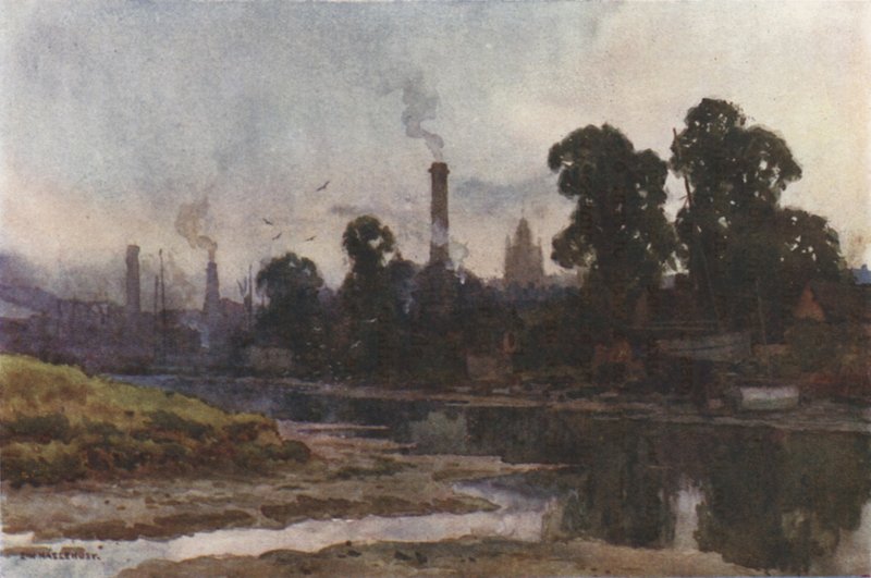 Newport vanaf de Medina door Ernest William Haslehust