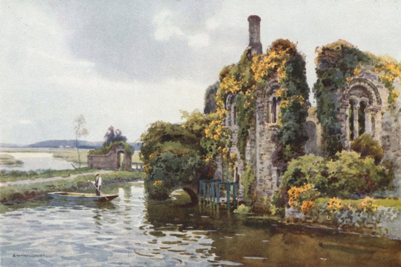 Ruïnes van Norman House, Christchurch door Ernest William Haslehust