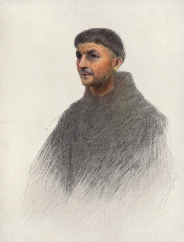 Een monnik door Eugene (after) Burnand