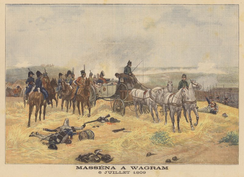 Maarschalk Massena bij de Slag bij Wagram, 6 juli 1809 door Eugene Chaperon