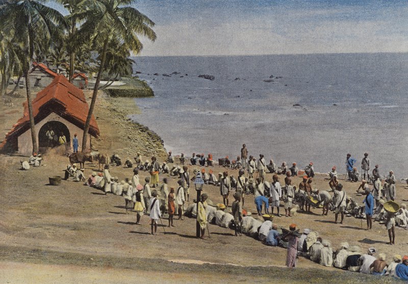 Iles Andaman, Voorbereidingen Voor De Gemeenschappelijke Maaltijd door European Photographer