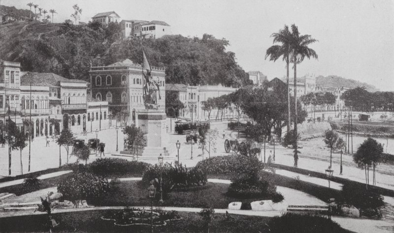 Brazilië: Praca Cabral, Rio (z/w foto) door European Photographer