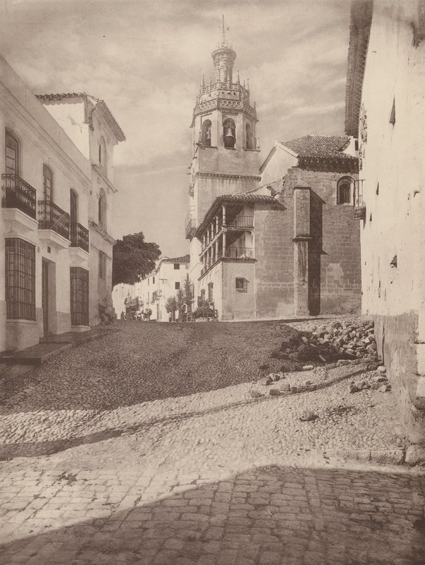 Eglise Santa Maria la Mayor, A Ronda (z/w foto) door European Photographer