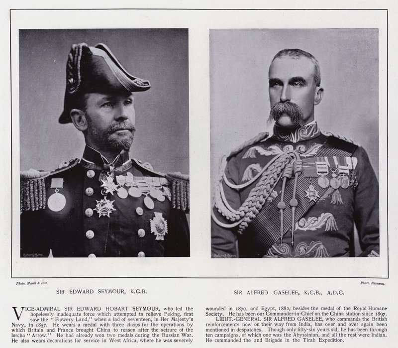 Sir Edward Seymour, Sir Alfred Gaselee door European Photographer
