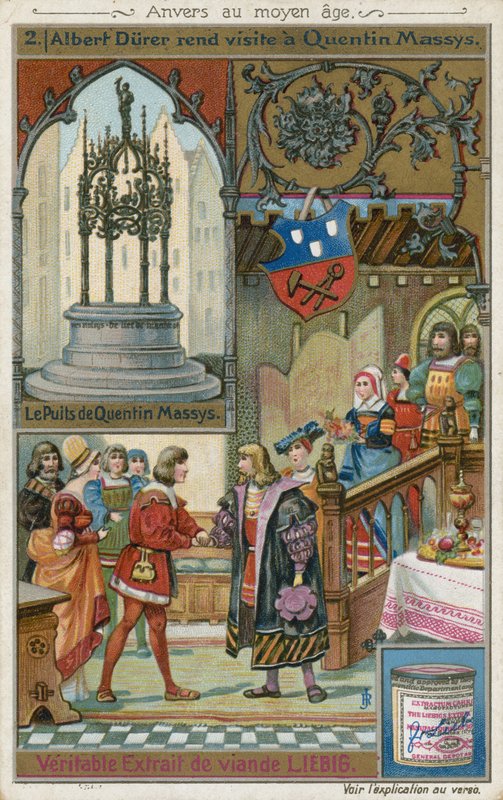 Albrecht Dürer bezoekt Quentin Matsys, 1520 door European School