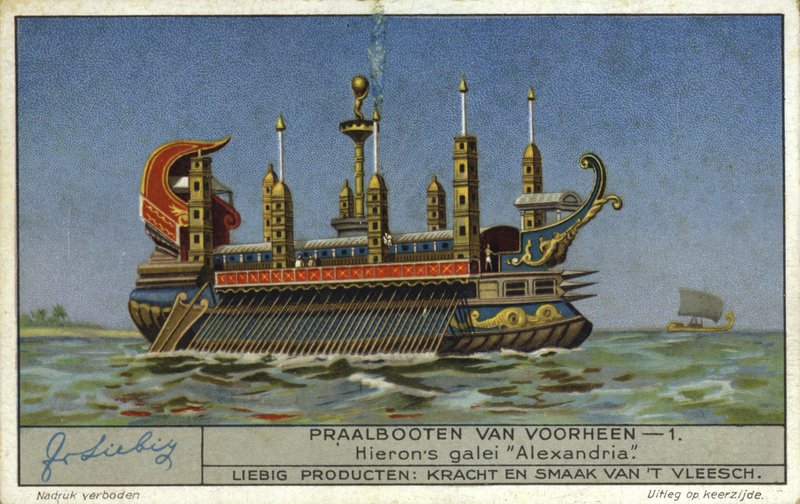 Alexandrië, galjoen van Hiero II, tiran van Syracuse, 3e eeuw v.Chr. door European School