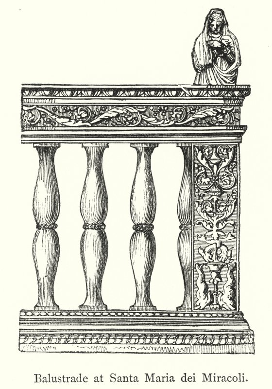 Balustrade bij Santa Maria dei Miracoli door European School