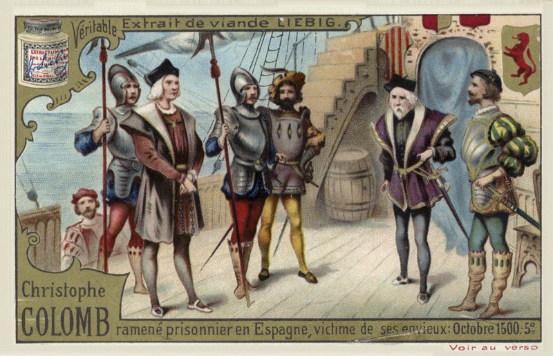 Christoffel Columbus teruggebracht naar Spanje als gevangene, oktober 1500 door European School