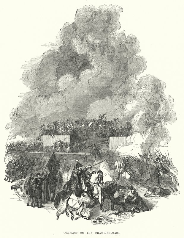Conflict op het Champ-de-Mars (gravure) door European School