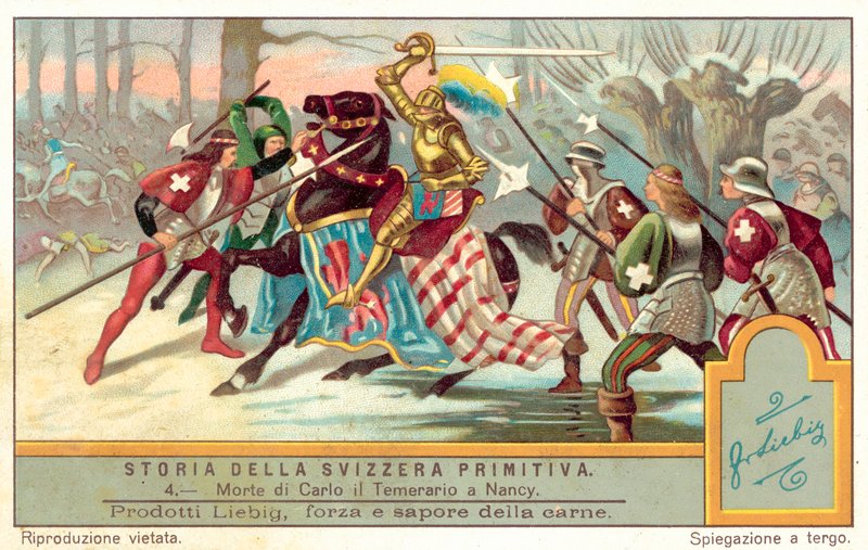 De dood van Karel de Stoute bij de Slag om Nancy, 1477 door European School