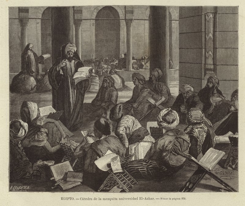 Egypte - Stoel van de moskee van de Al-Azhar Universiteit door European School
