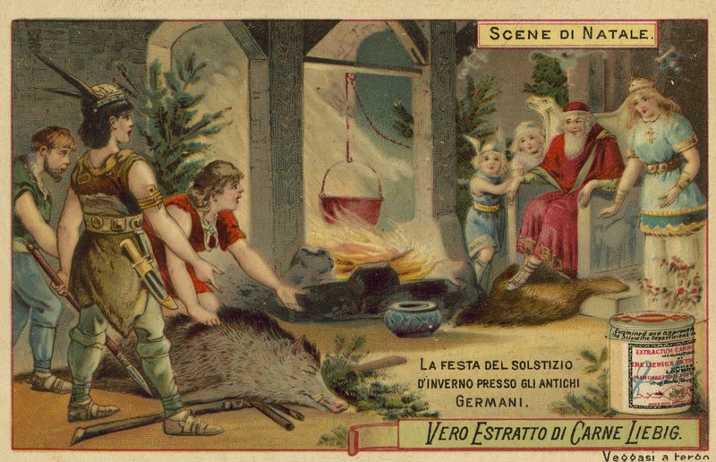 Festival van de winterzonnewende in het oude Duitsland door European School