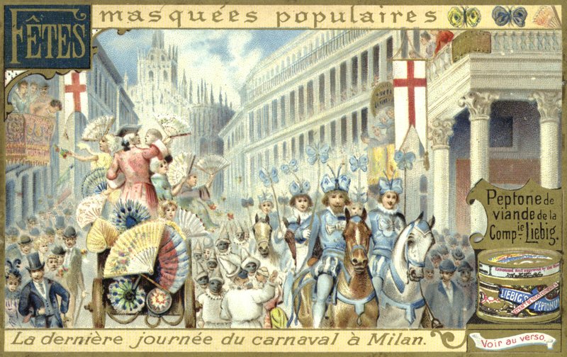Laatste dag van carnaval in Milaan door European School