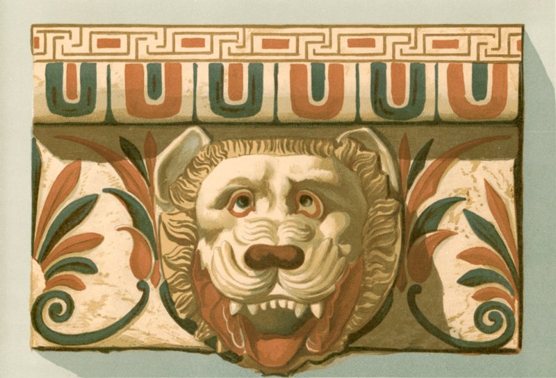 Fragmenten van terracotta gevonden in Metapontim in 1828 door European School