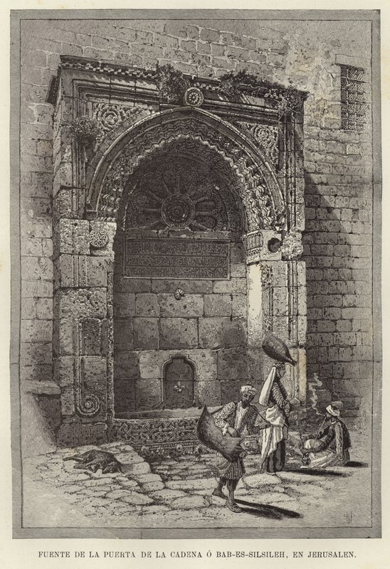 Fontein van de Kettingpoort of Bab-Es-Silsileh, in Jeruzalem door European School