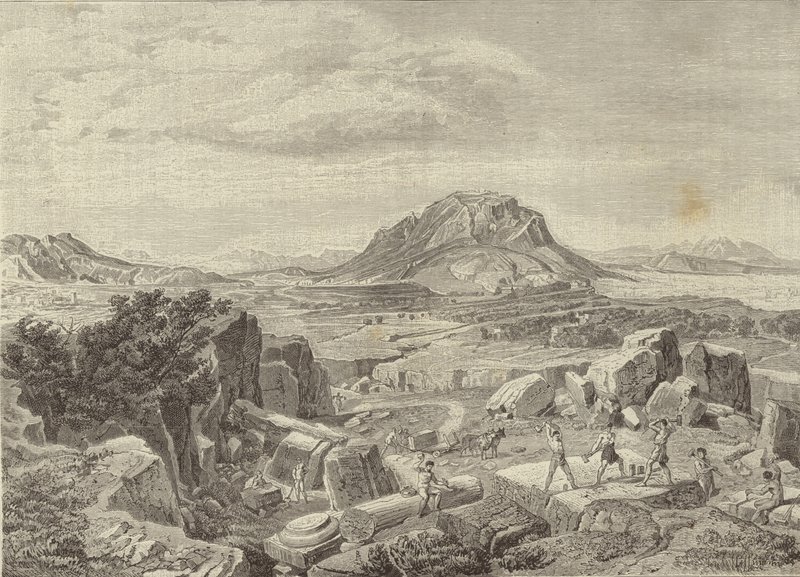 Griekenland en Rome - Griekenland: Korinthe, gezien vanuit een steengroeve door European School