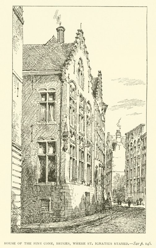 Huis van de dennenappel, Brugge, waar St. Ignatius verbleef door European School