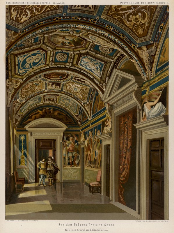 Interieur van het Palazzo Doria, Genua, Italië door European School