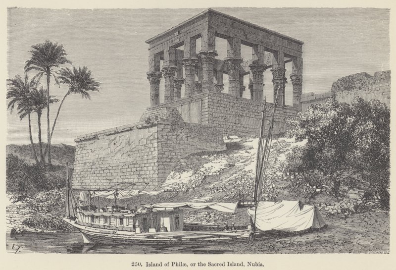 Eiland Philae, of het Heilige Eiland, Nubië door European School