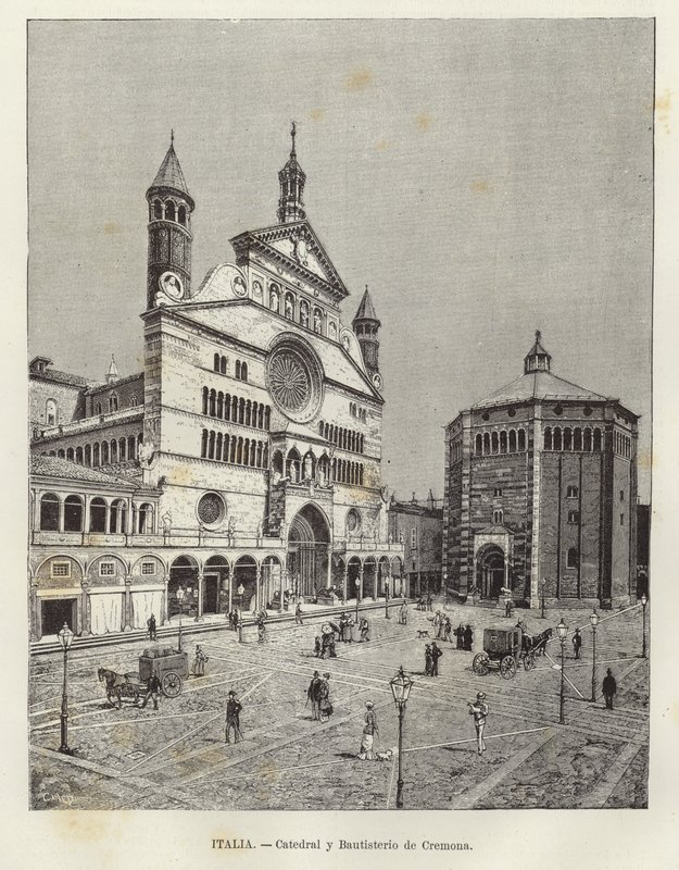 Italië - Kathedraal en doopkapel van Cremona door European School