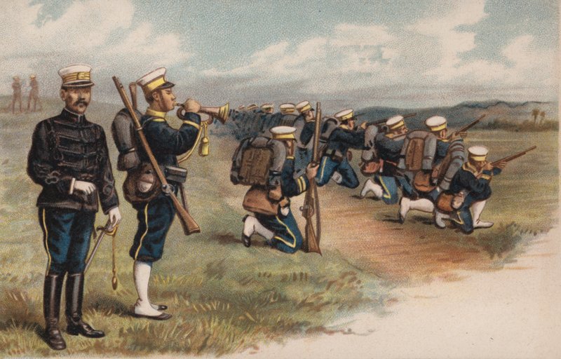 Japanse infanterie, Russisch-Japanse Oorlog door European School